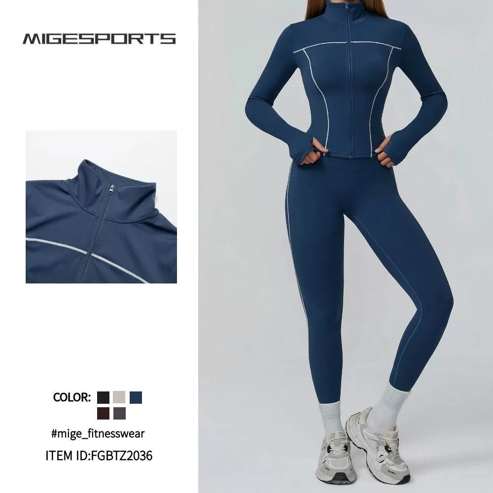 Hot Selling Women's Yoga Leggings Set Fitness Workout Pants Sports Bra Activewear Tight Butt Gym  Yoga Set FGBTZ2036