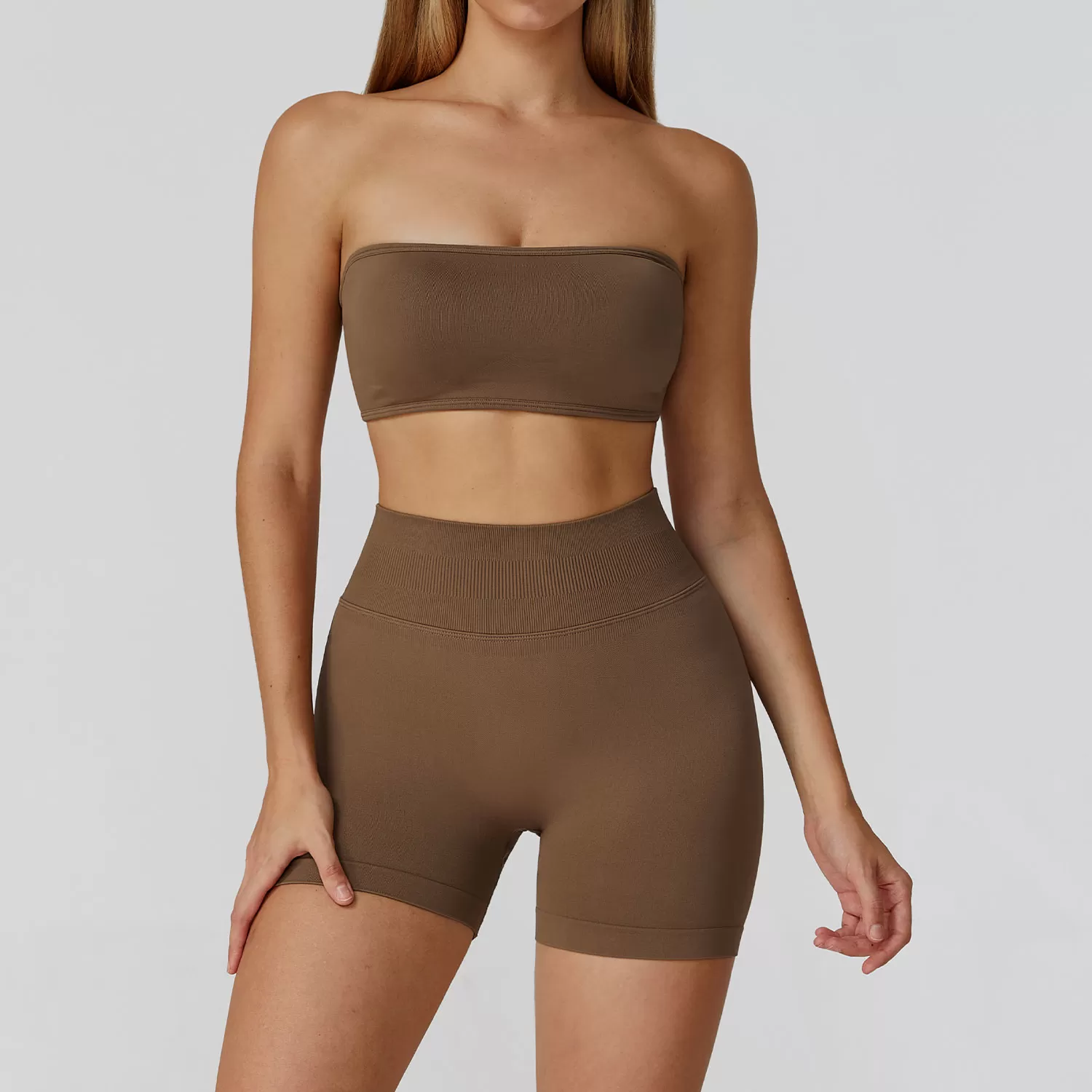 Brown Black Bra+ Shorts