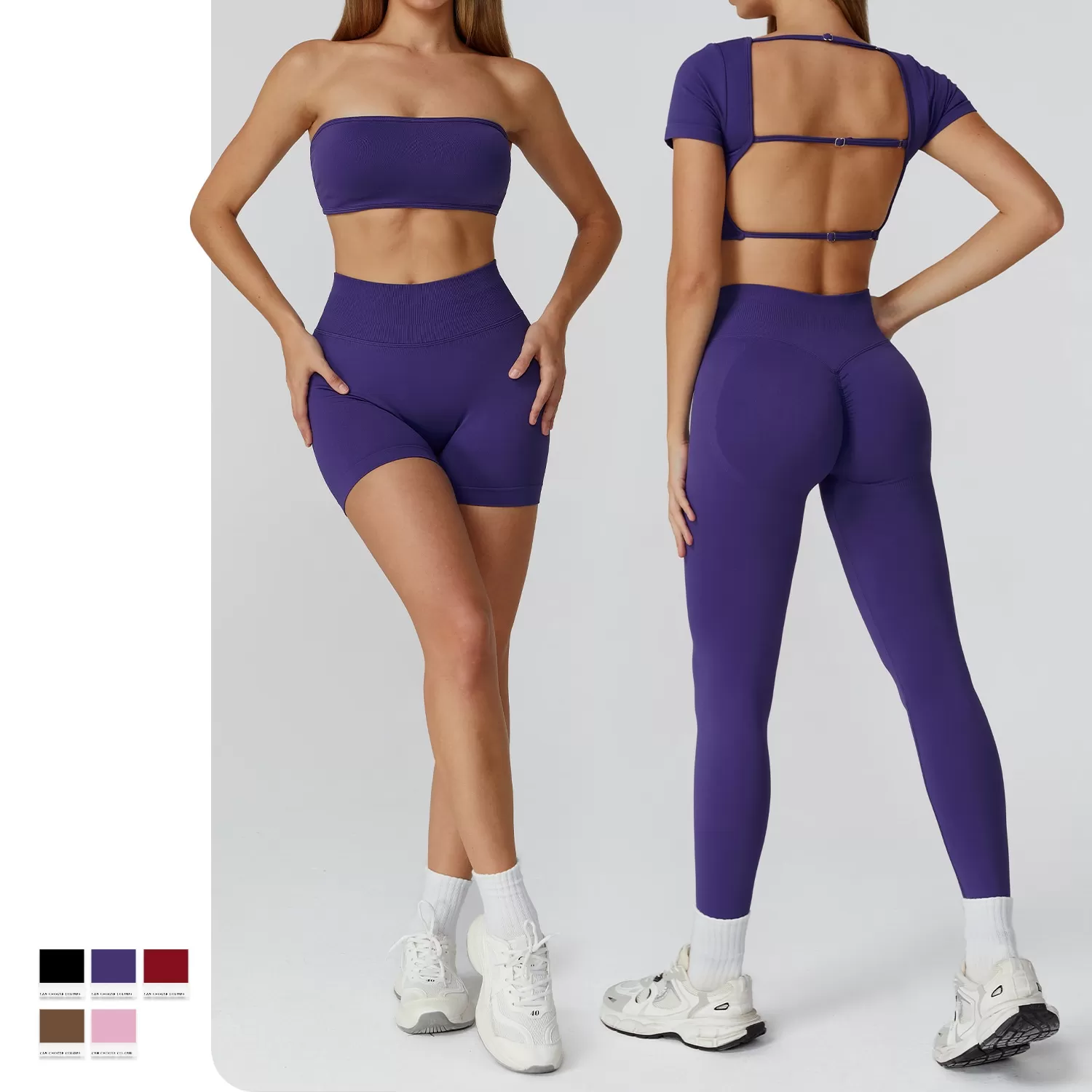 Women's Yoga Sets Quick Dry Tight Running Fitness Shock-proof Bra High Waist Sports Set for Women Outdoor Fitness Gym Wear FGBTZ7026