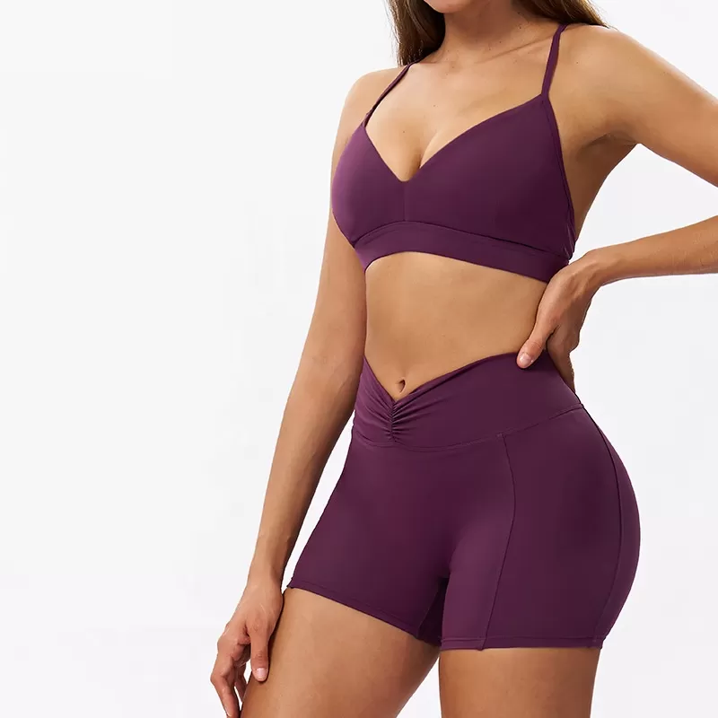 High Waist Scrunch Butt Leggings 6Piece Suit Gym Fitness Sets Yoga Clothing Set for Women FGBTZ9313