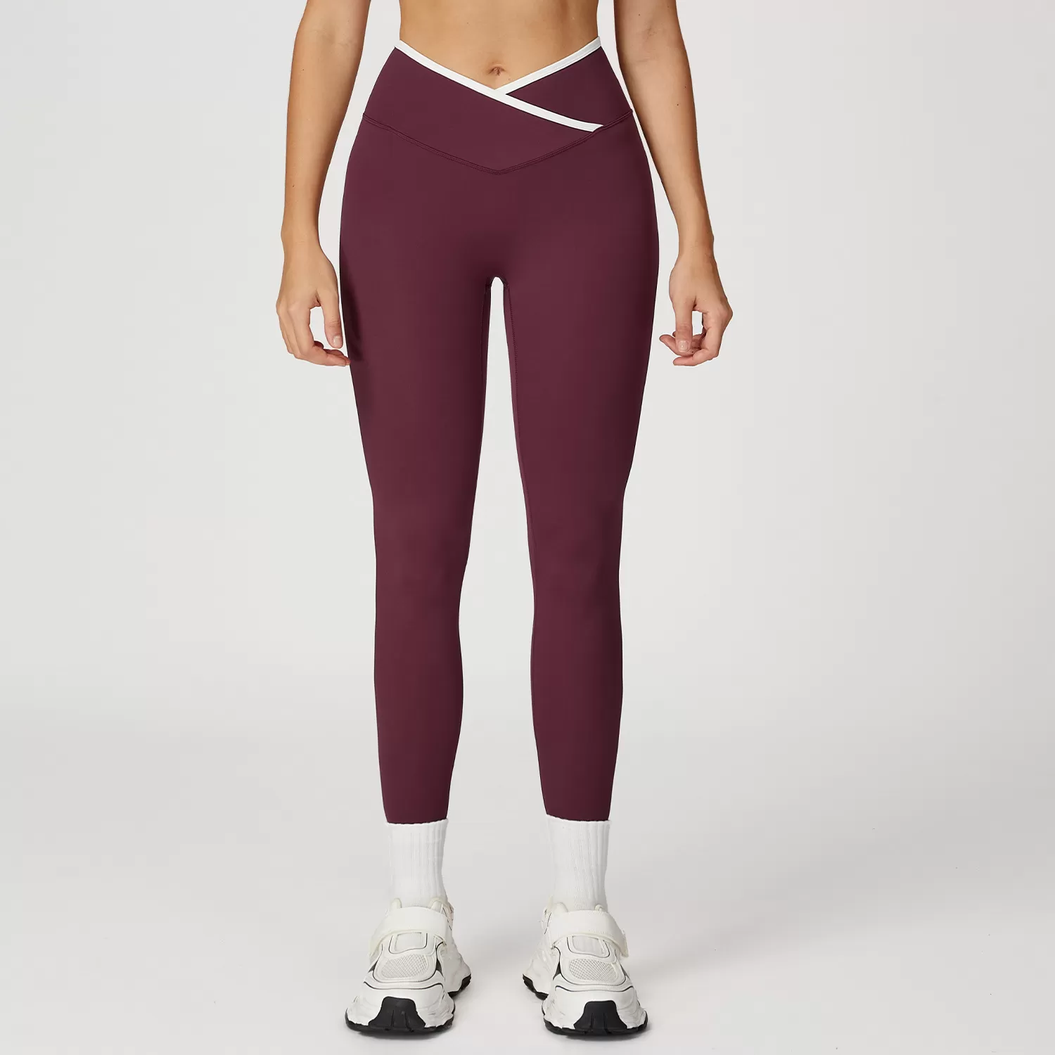 Dark magenta leggings