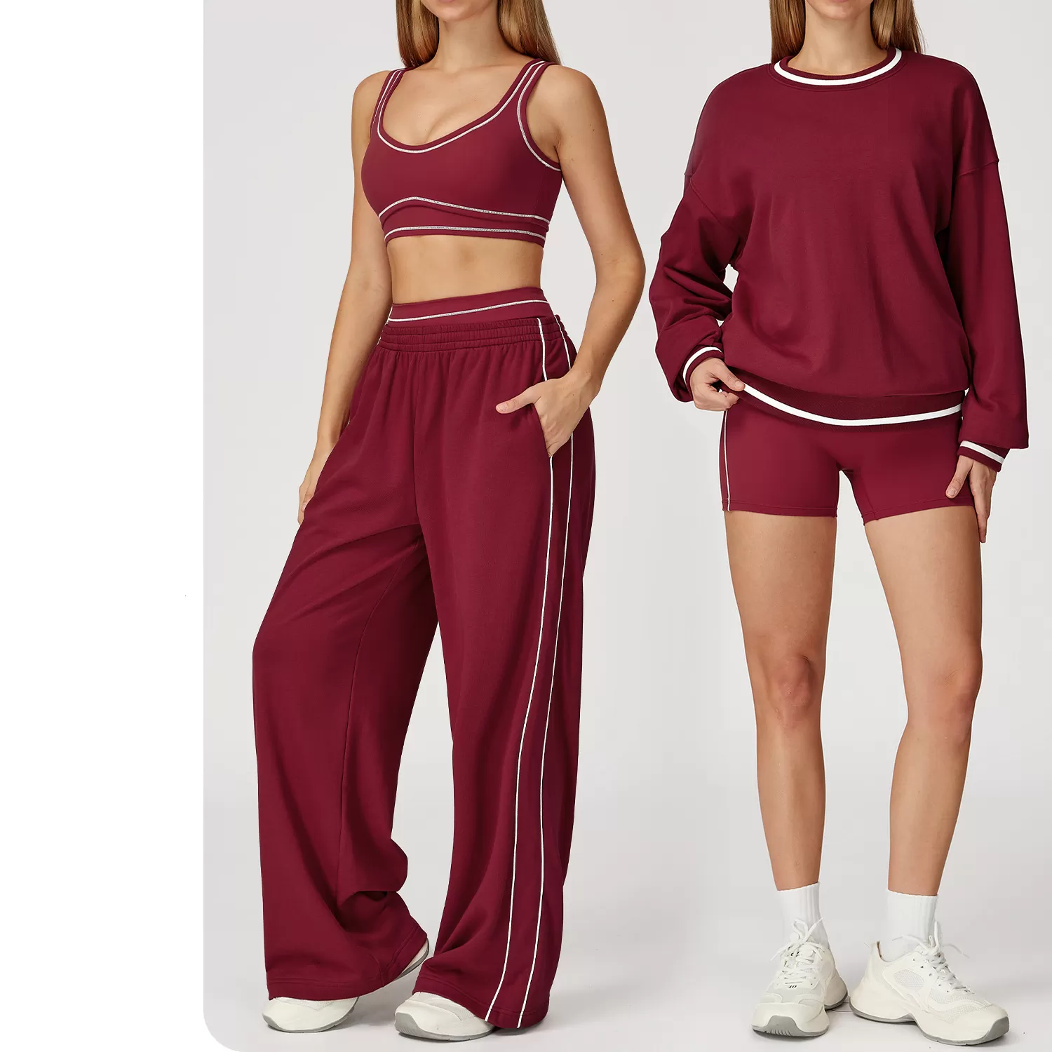 Fitness & Yoga Wear  Suit Long Sleeve Gym Jogger Sweatpants Sweatshirt Clothing Yoga Sports  Sets FGBTZ7028