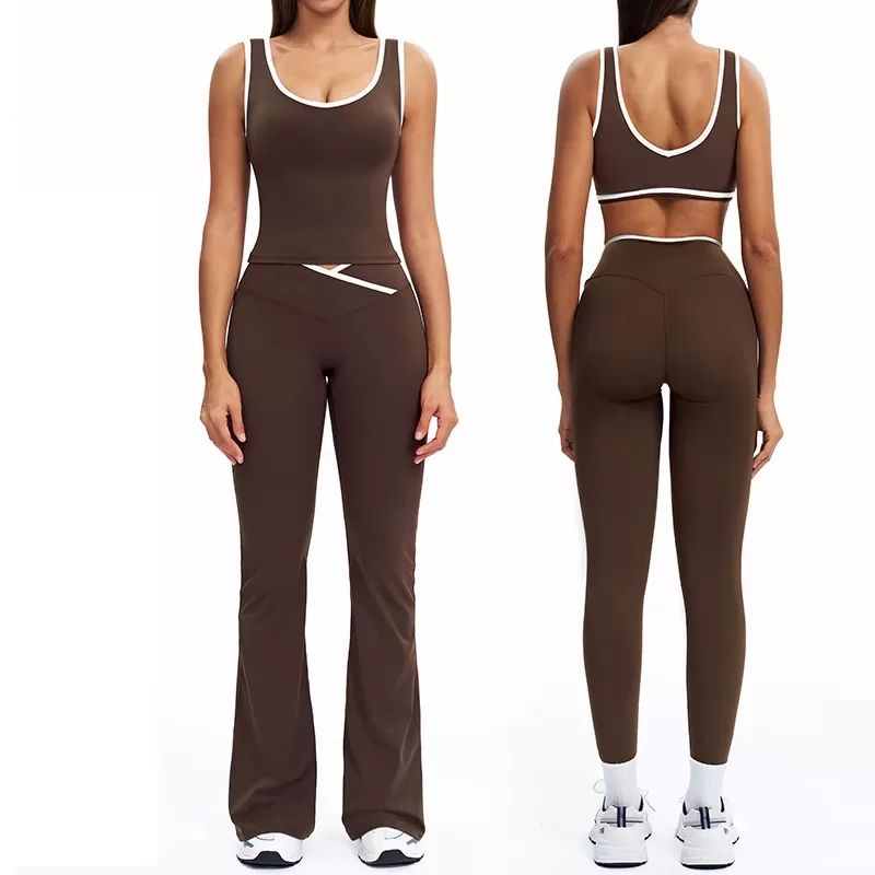 Active Wear Top Gym Yoga Sets Seamless  Fitness Sportswear Workout Sets for Women FGBTZ8843