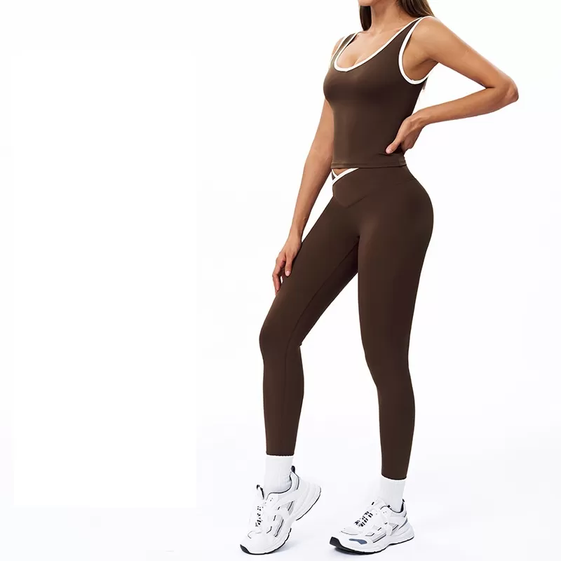 Active Wear Top Gym Yoga Sets Seamless  Fitness Sportswear Workout Sets for Women FGBTZ8843