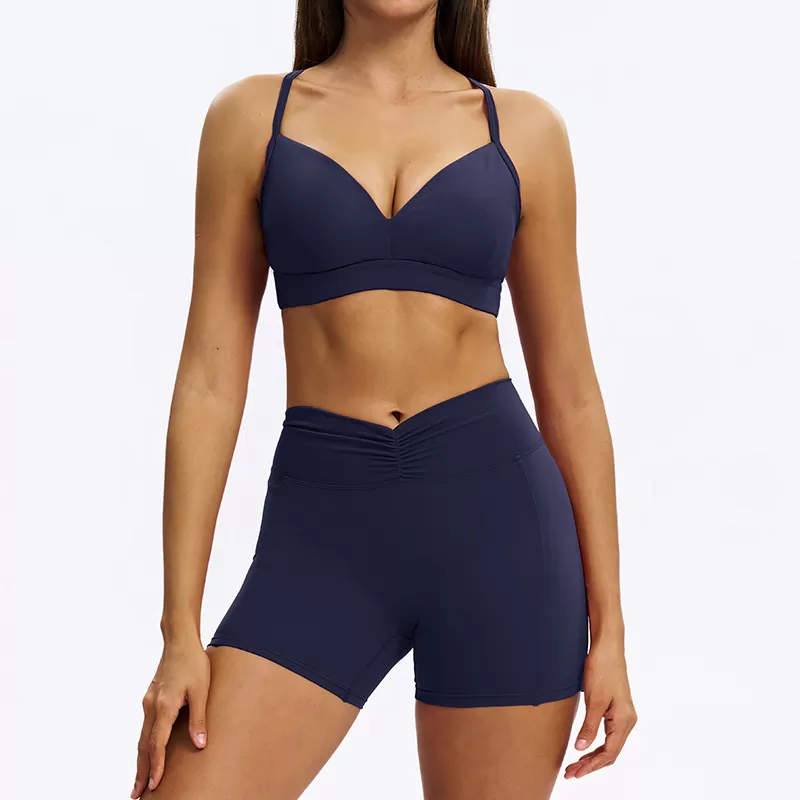 High Waist Scrunch Butt Leggings 6Piece Suit Gym Fitness Sets Yoga Clothing Set for Women FGBTZ9313