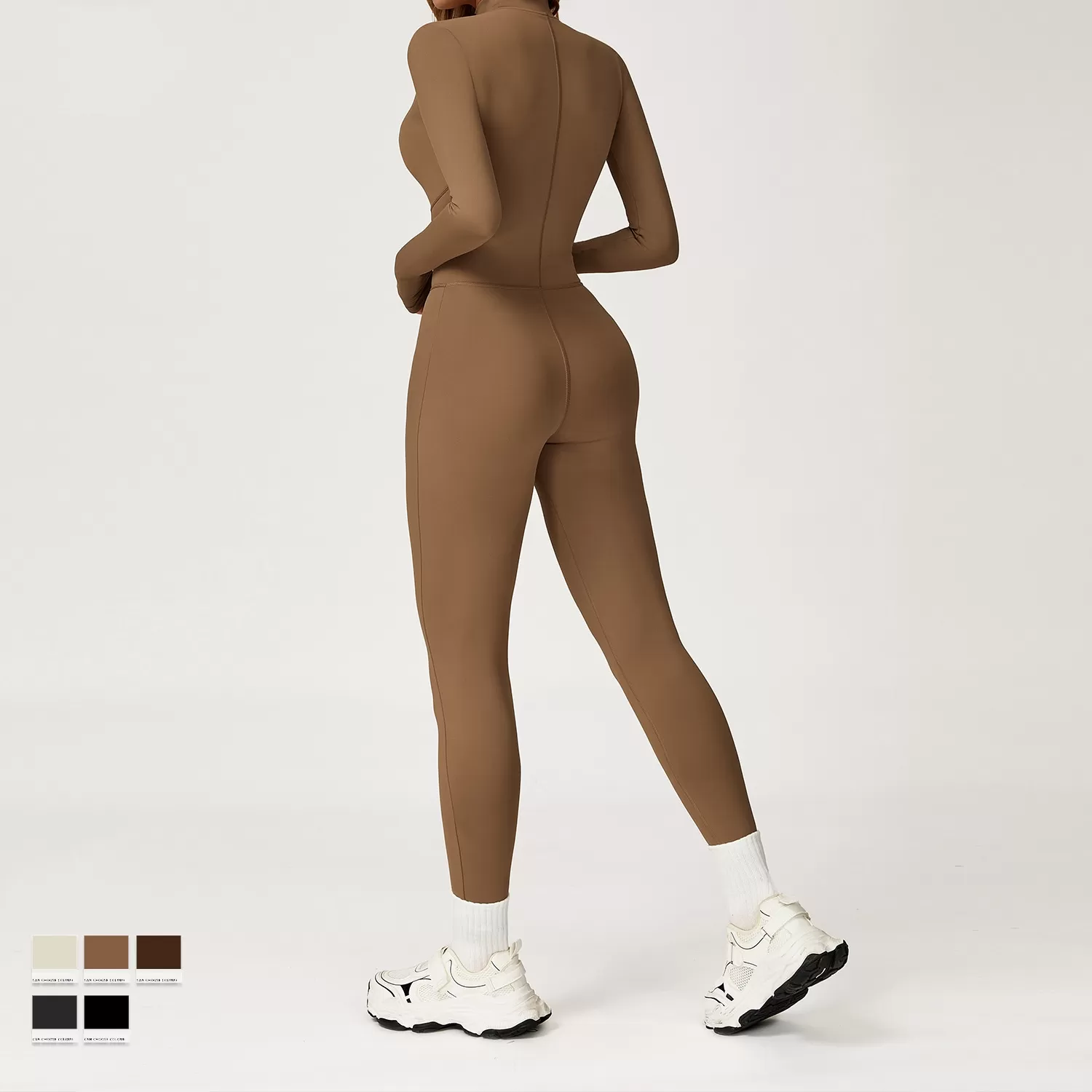 Sportswear Bodysuits Top Zip Long Gym Yoga One Piece Workout Fitness Jumpsuits for Women FGBDLT5050