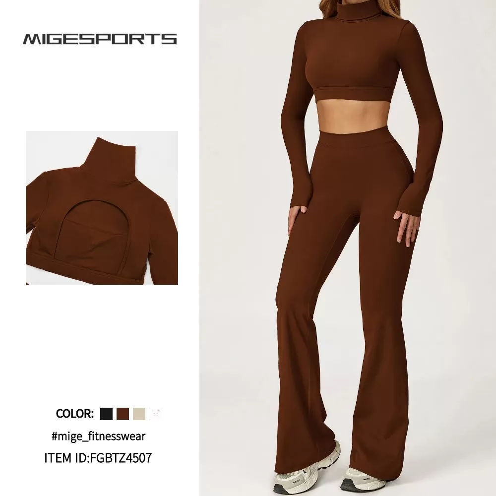 Yoga 4 Piece Sets Activewear Elastic Sports Bra Butt Lift Leggings Women Workout Set FGBTZ4507