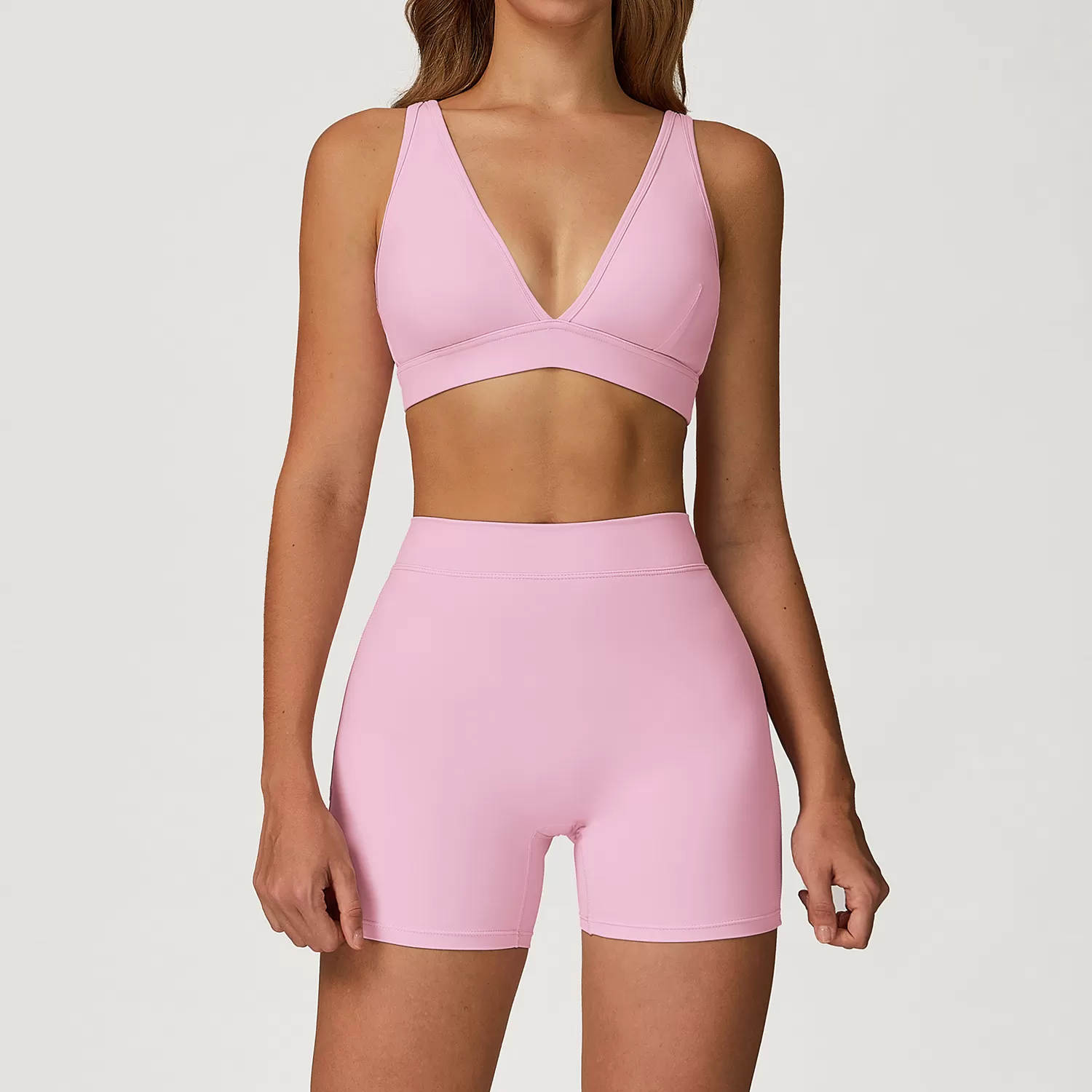 Yoga 4 Piece Sets Activewear Elastic Sports Bra Butt Lift Leggings Women Workout Set FGBTZ4507