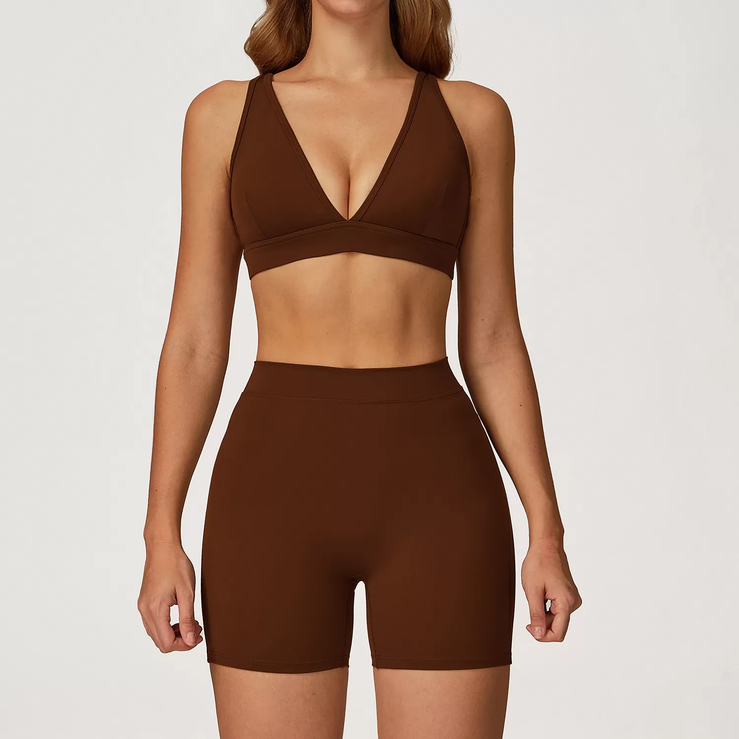 Yoga 4 Piece Sets Activewear Elastic Sports Bra Butt Lift Leggings Women Workout Set FGBTZ4507