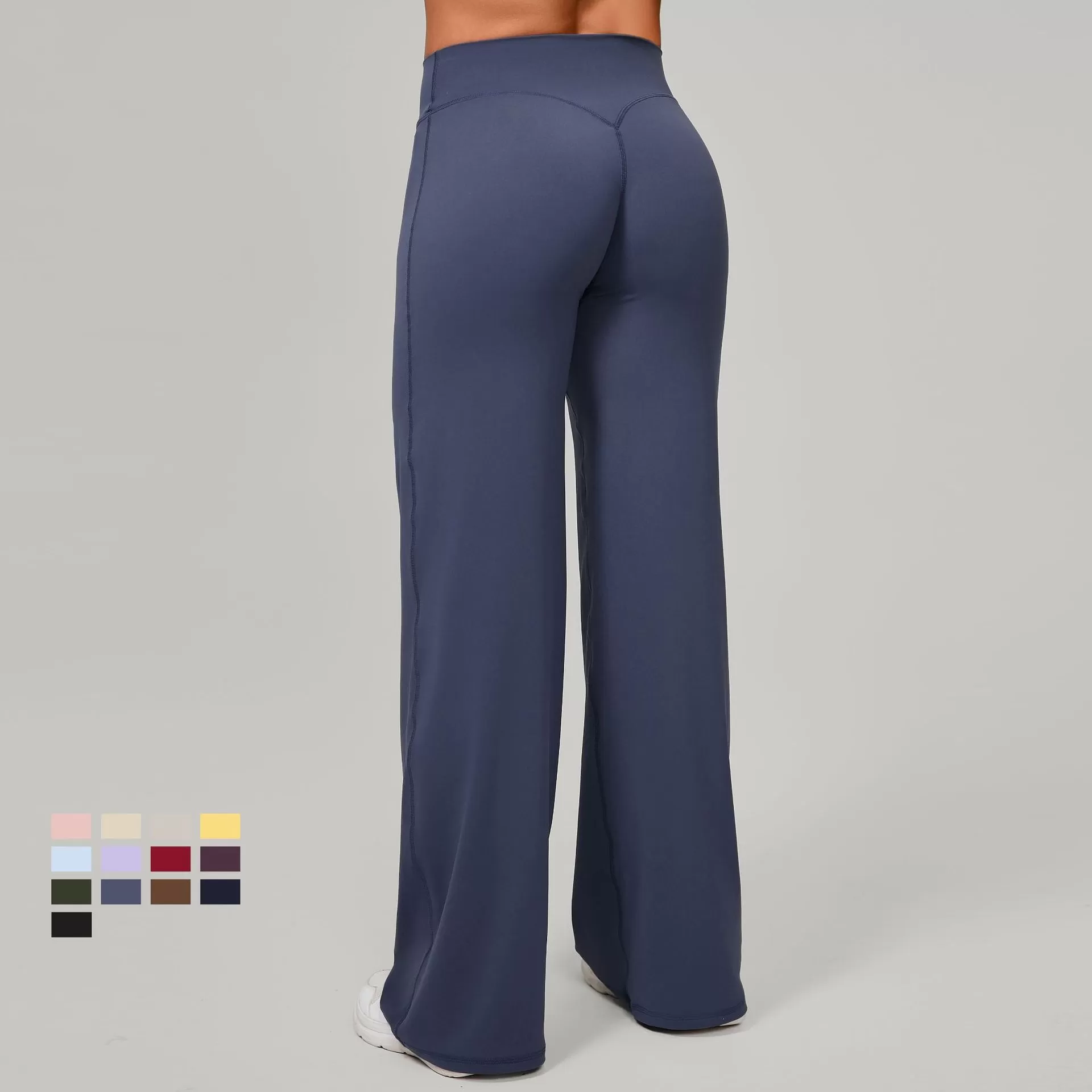 Women's Lightweight Yoga Pants  Bell Bottom Quick Dry Breathable Loose Sports Workout Nude Solid FGB91229