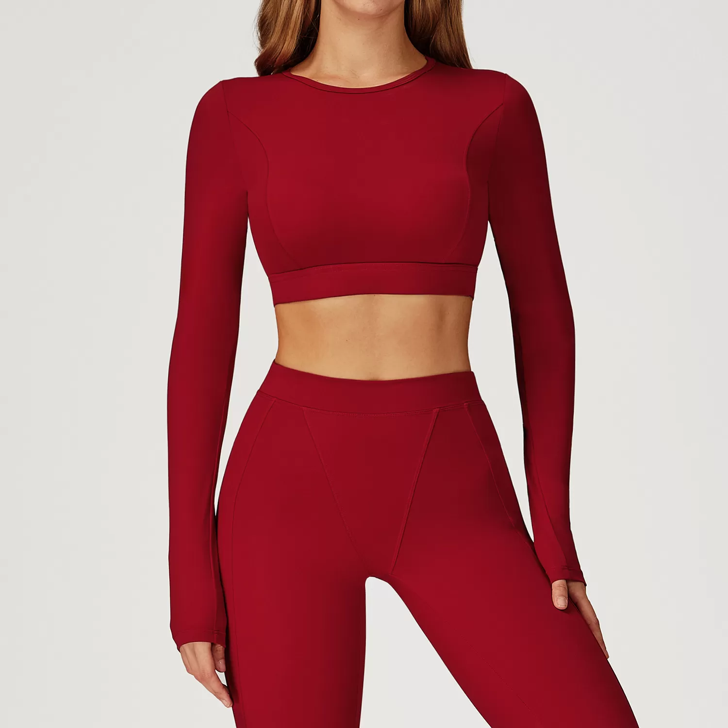 Red dates long sleeves tops