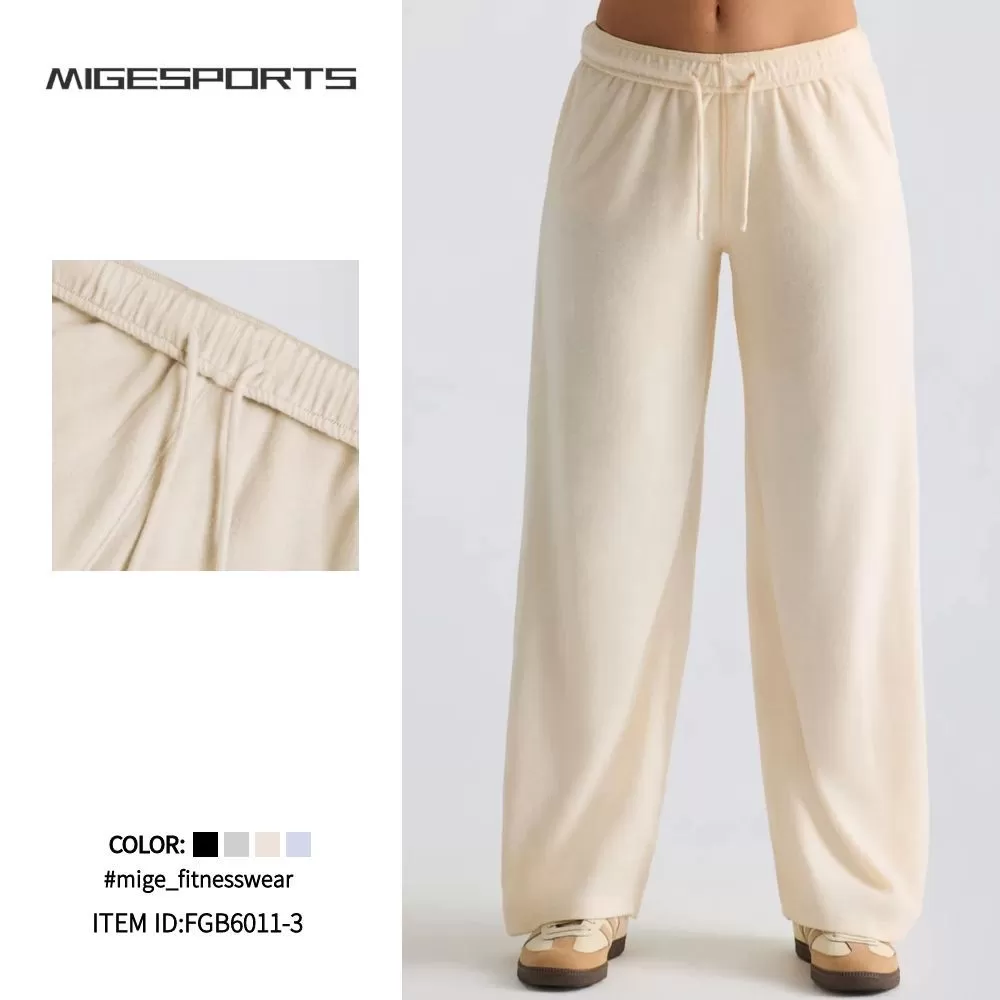 Custom Wholesale Ladies Sweat Pants Women's Baggy Sweatpants High Waist Sweat Soft Pants for Women FGB6011-3