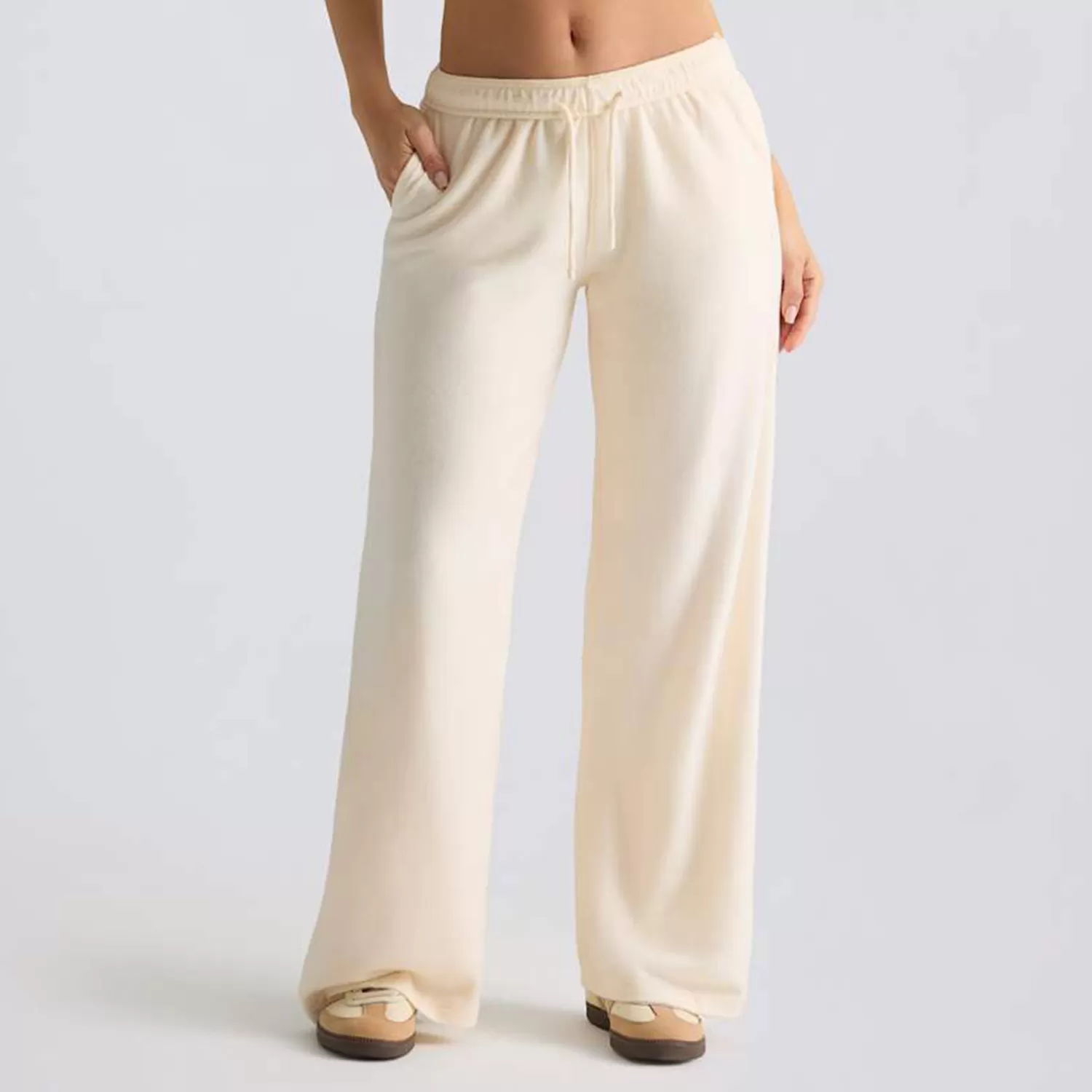 Custom Wholesale Ladies Sweat Pants Women's Baggy Sweatpants High Waist Sweat Soft Pants for Women FGB6011-3