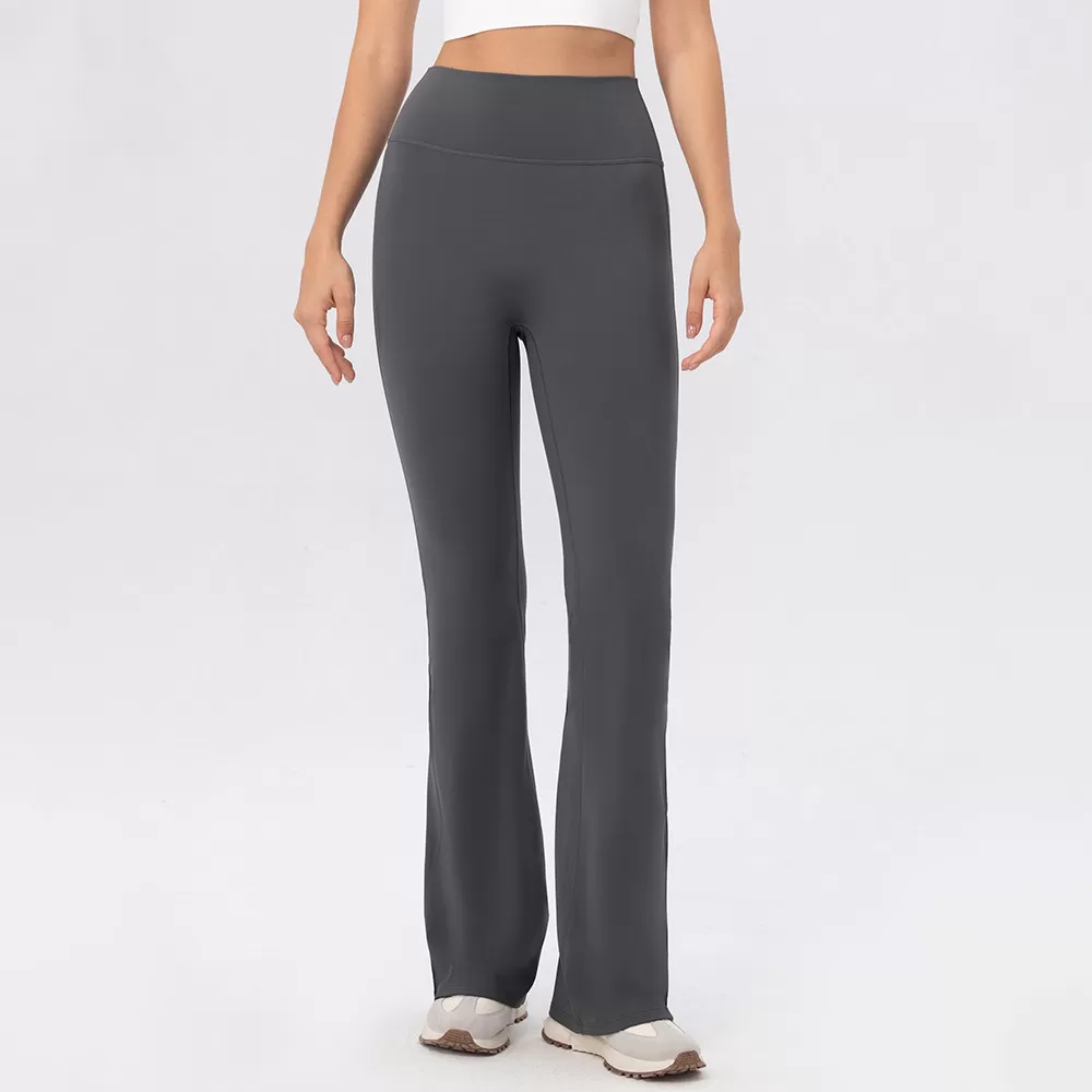 High Wide Waistband Warm Fleece Soft Flare  Pants Women's Yoga Sweat Pant FGB52325