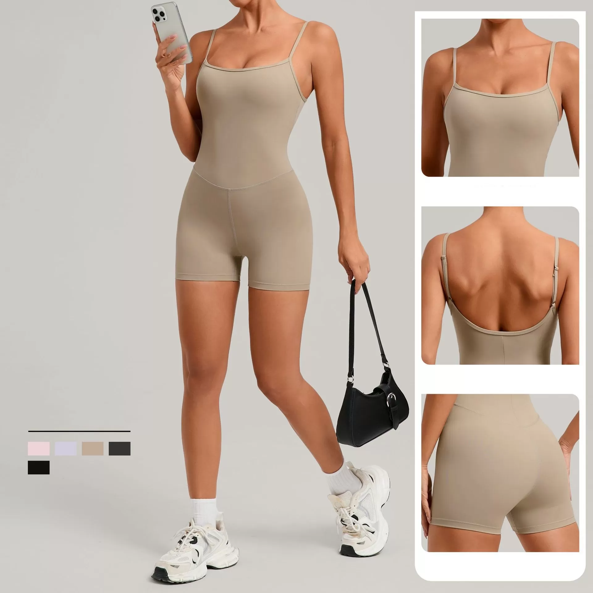 Backless Sports Woman Shorts Sporta Outfit Gym Workout Clothes for Women Sportswear One Piece Fitness Jumpsuit FGB69321
