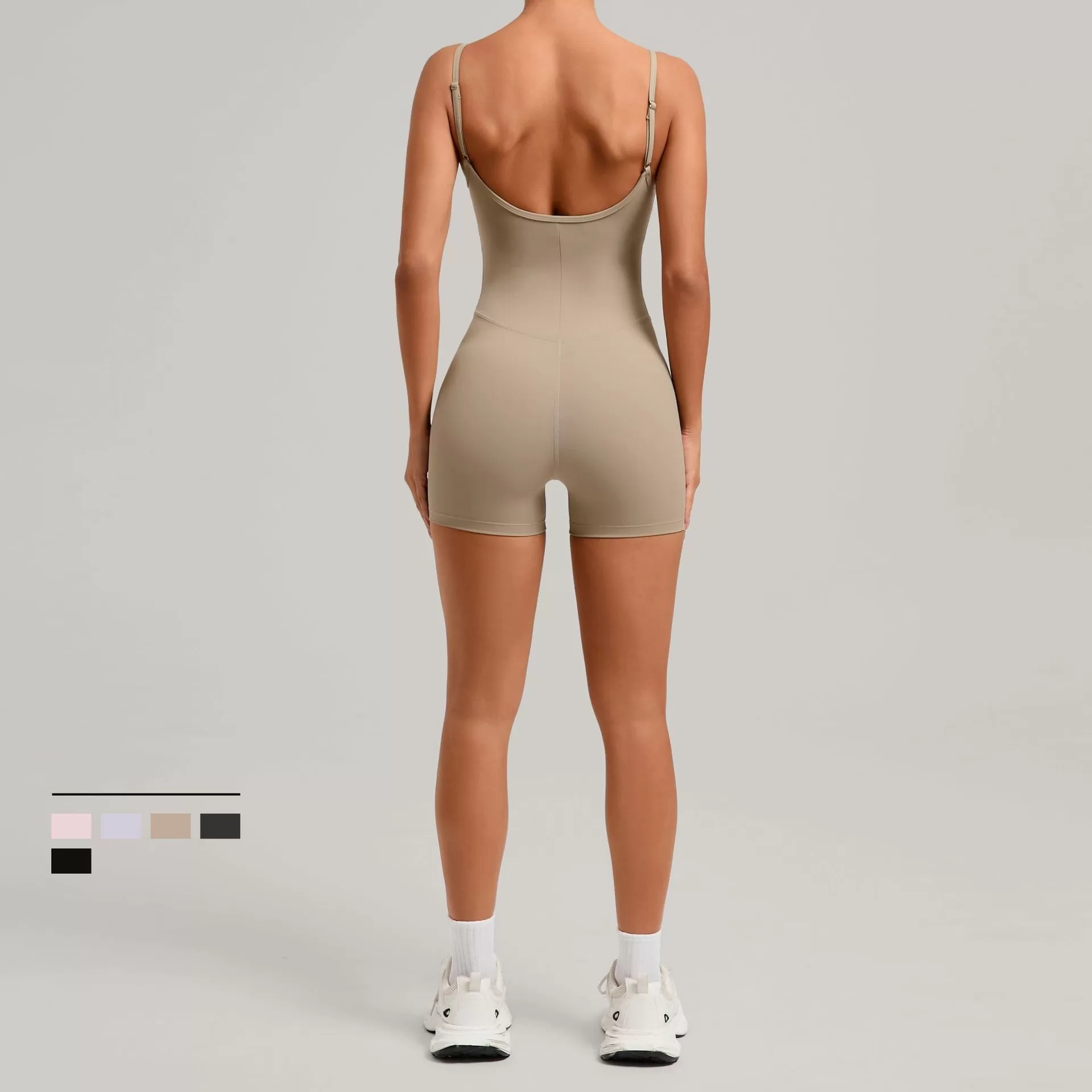 Backless Sports Woman Shorts Sporta Outfit Gym Workout Clothes for Women Sportswear One Piece Fitness Jumpsuit FGB69321