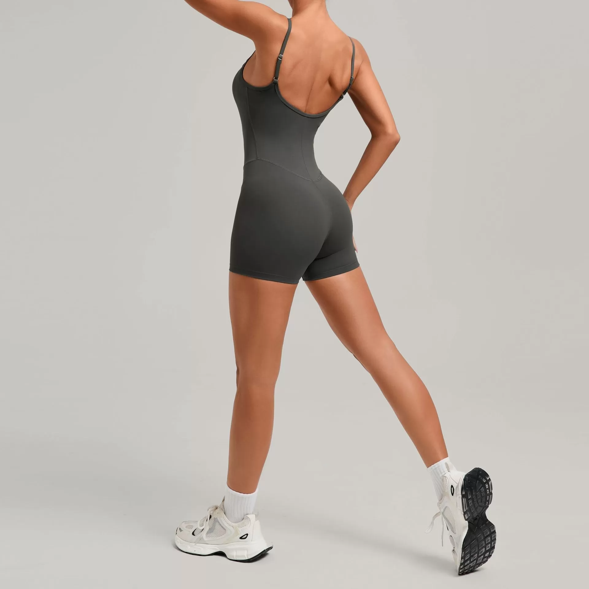 Backless Sports Woman Shorts Sporta Outfit Gym Workout Clothes for Women Sportswear One Piece Fitness Jumpsuit FGB69321