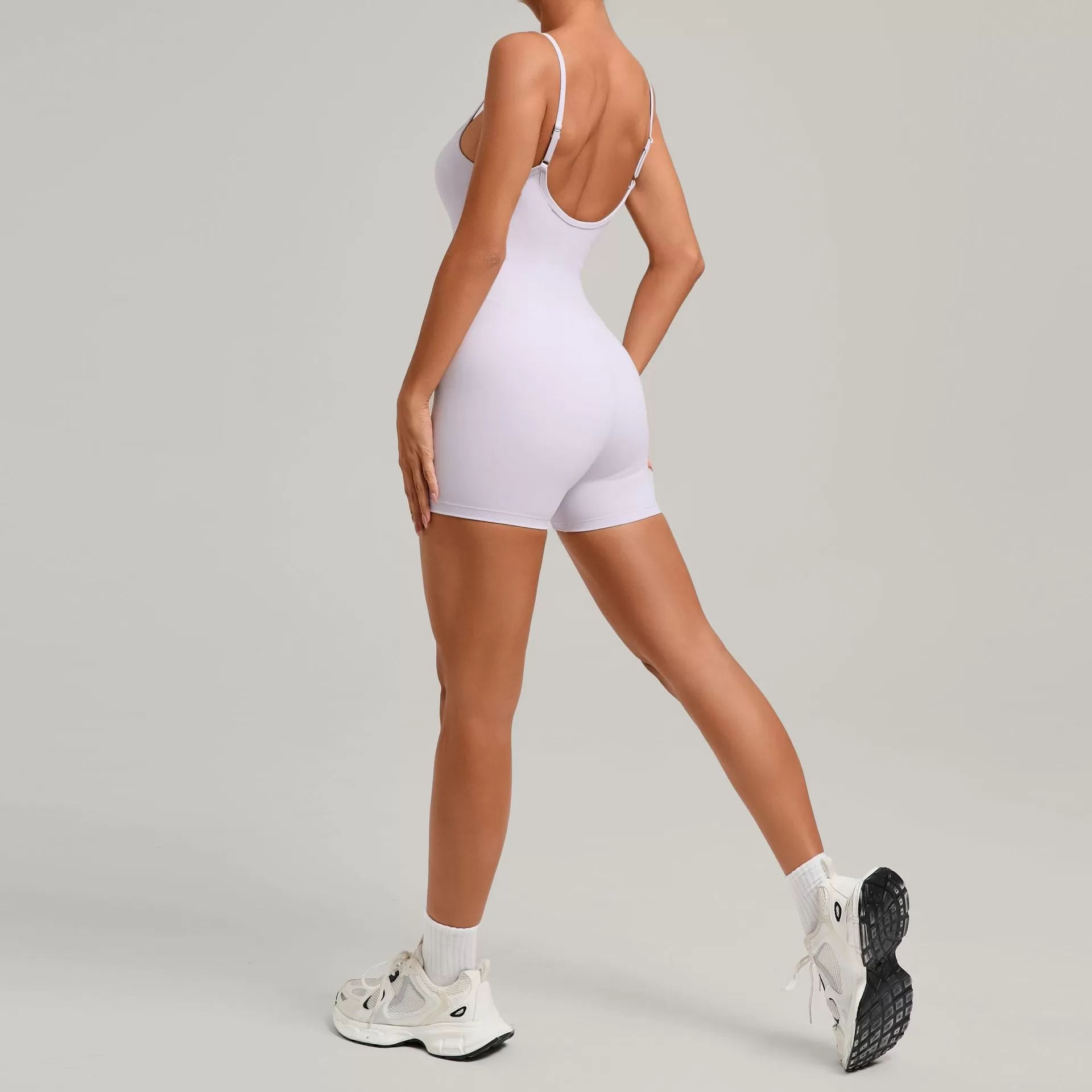 Backless Sports Woman Shorts Sporta Outfit Gym Workout Clothes for Women Sportswear One Piece Fitness Jumpsuit FGB69321
