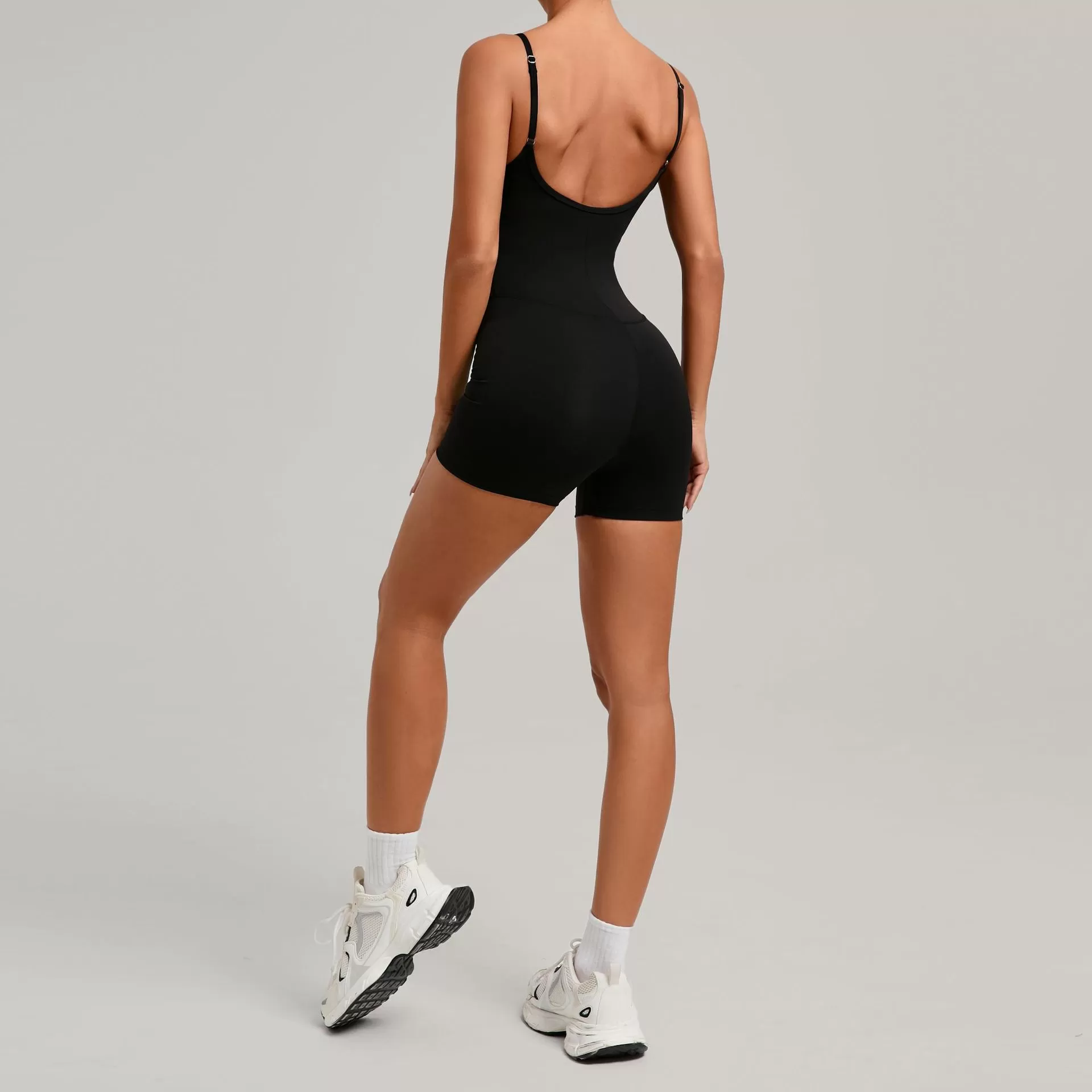 Backless Sports Woman Shorts Sporta Outfit Gym Workout Clothes for Women Sportswear One Piece Fitness Jumpsuit FGB69321