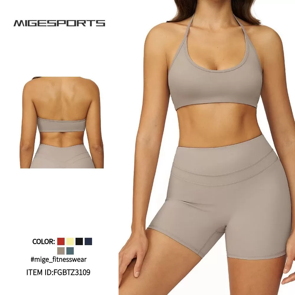 New Women's Sports Bra Shorts Sets Fitness Exercise Yoga Sets Fitness Clothing Women FGBYZ3109