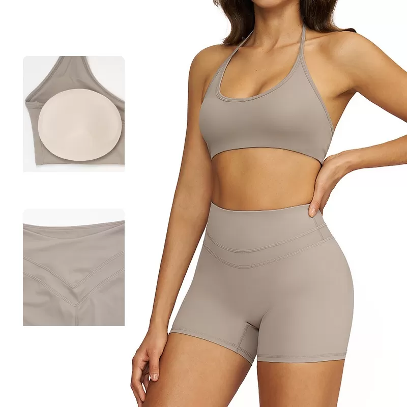 New Women's Sports Bra Shorts Sets Fitness Exercise Yoga Sets Fitness Clothing Women FGBYZ3109