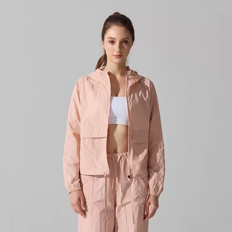 Zip Loose Casual Women Running Sports Jacket Long Sleeve Women'souter Wear Yoga Training Fitness Jacket FGBYC415
