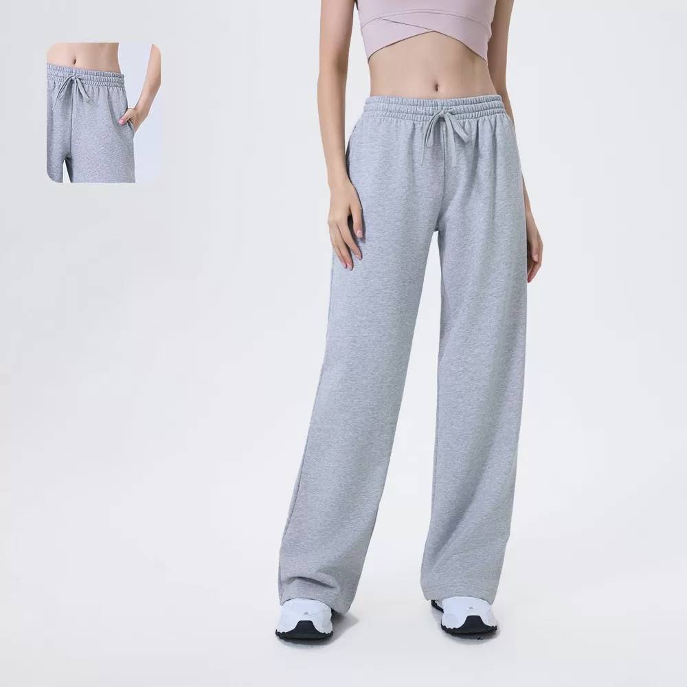 Women's Yoga Pants Casual Straight Leg Slacks Elastic Waist  Activewear Loose Women's Pants FGBCK5642