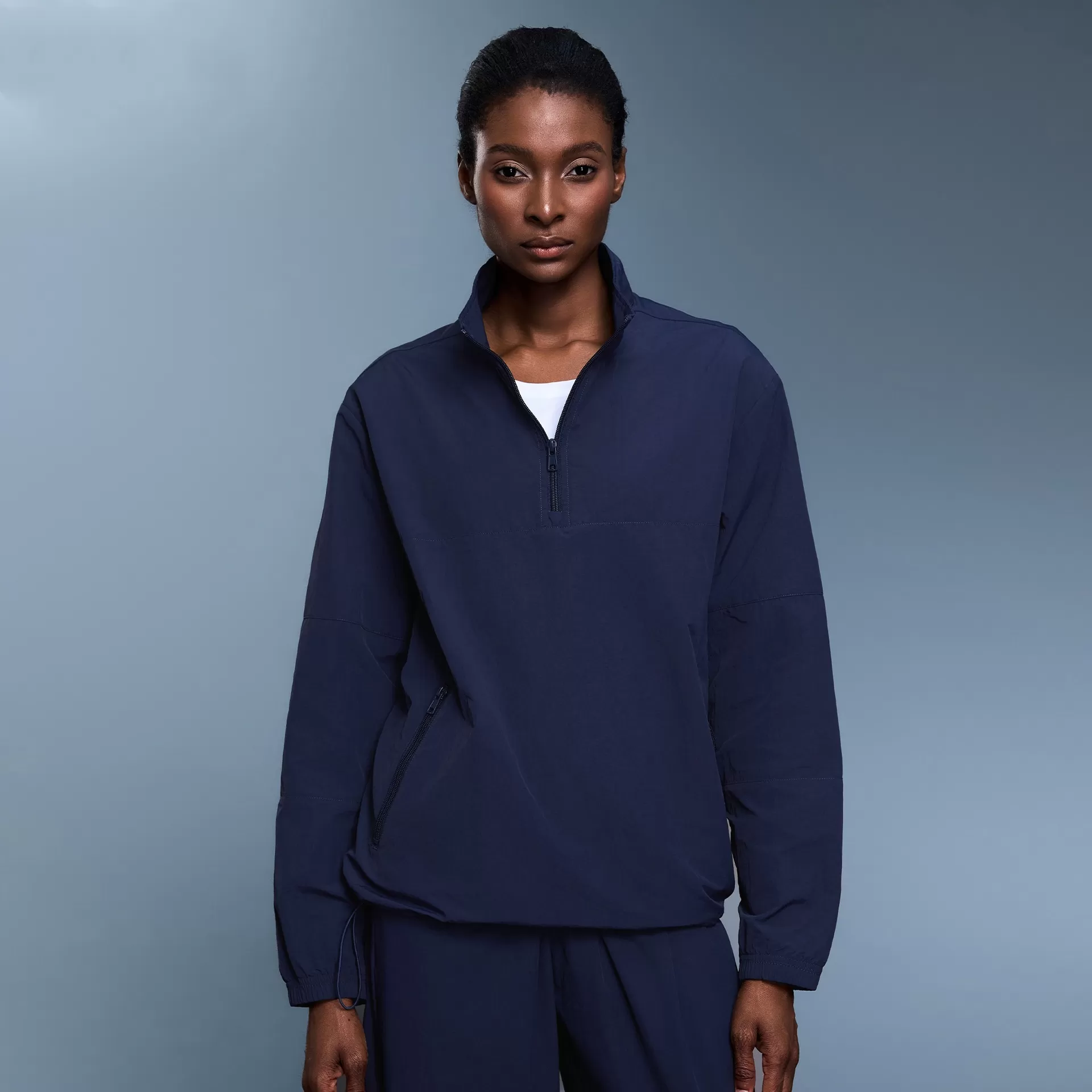 Clothing Women's Half Zipper  Sports Quick-drying Casual Training Yoga Jacket FGBD25173