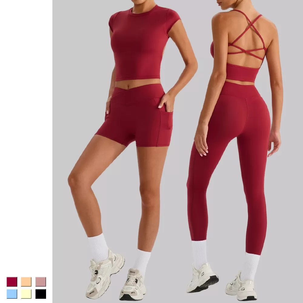 Sports Clothes Women's Athletics Fitness Yoga Wear Workout Clothing for Woman Gym Fitness Sets FGBYW572+KW441