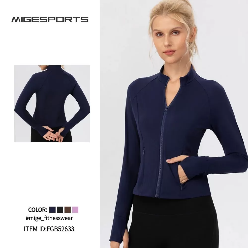 Fall Activewear Pilates  Athletic Jacket Gym Sport Clothes Woman  Sports Jacket for WomenFGB52633