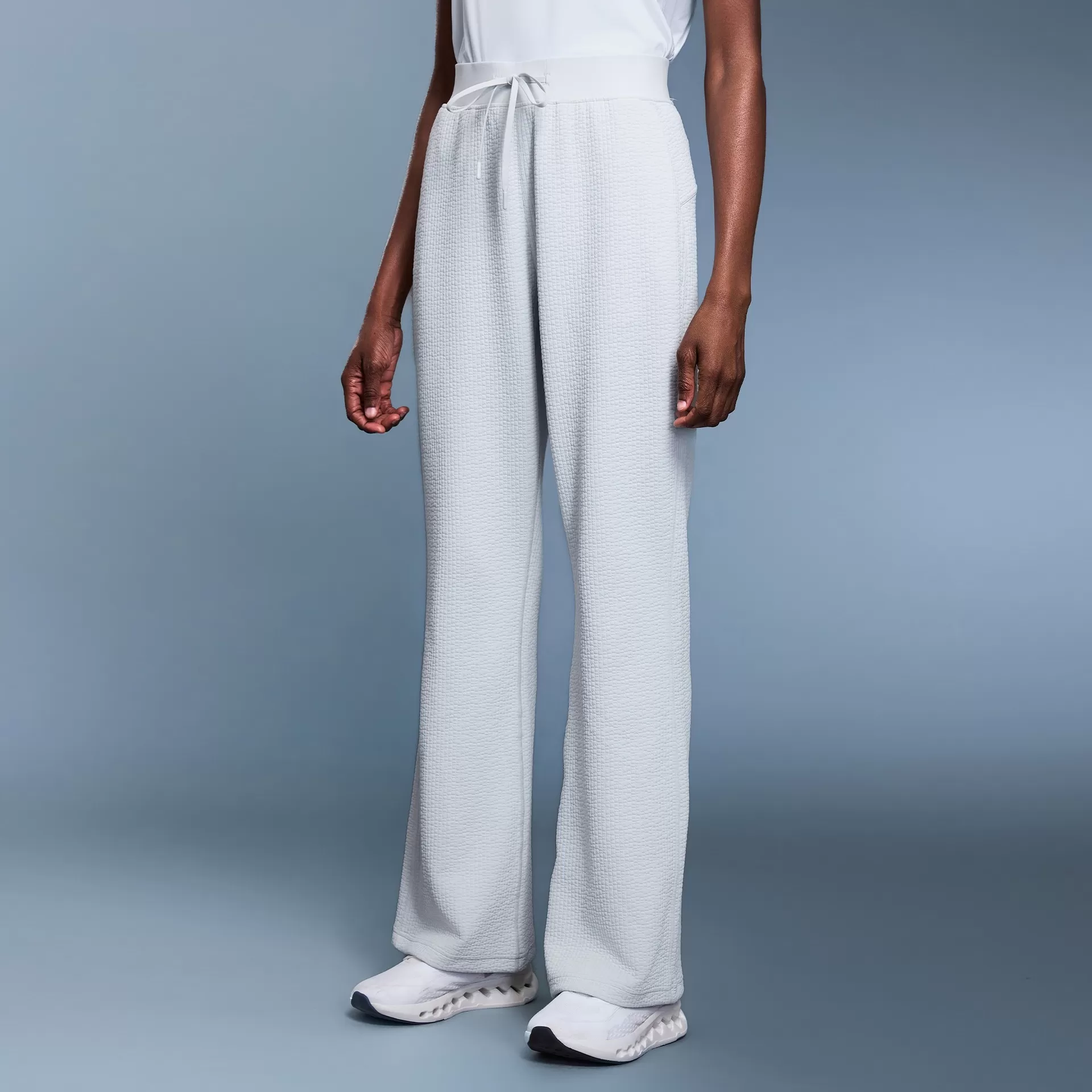 Women's Waffle Pants Casual Breathable Drawstring Plain Color for Autumn SeasonFGBD25165