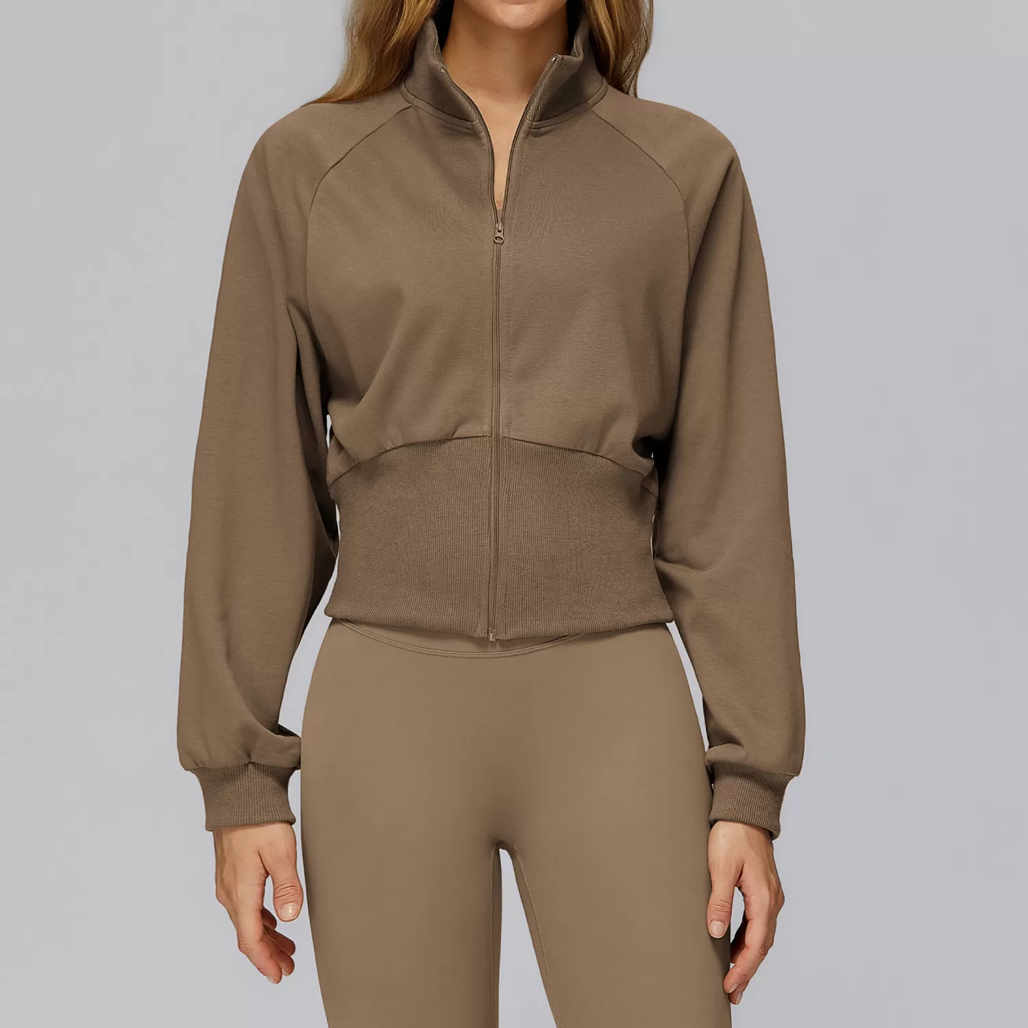 New Style Women's  Sports Jacket Solid Color Outdoor Coat  Zipper Yoga JacketFGBEWT2500