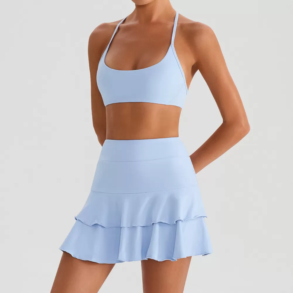 Sky blue bra+skirts