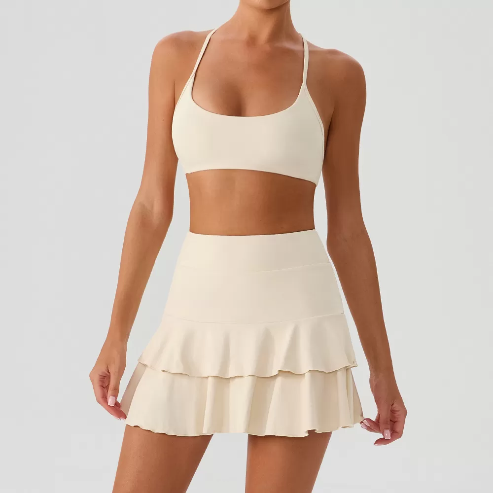 Beige bra+skirts
