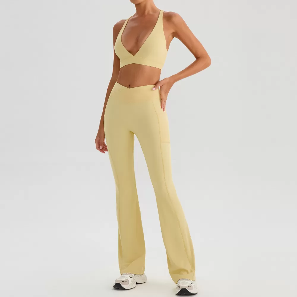 Fitness Set Yoga Outfit Ladies Wholesale Women's Sports Apparel Gym Wear for WomenFGBYW574+KW443