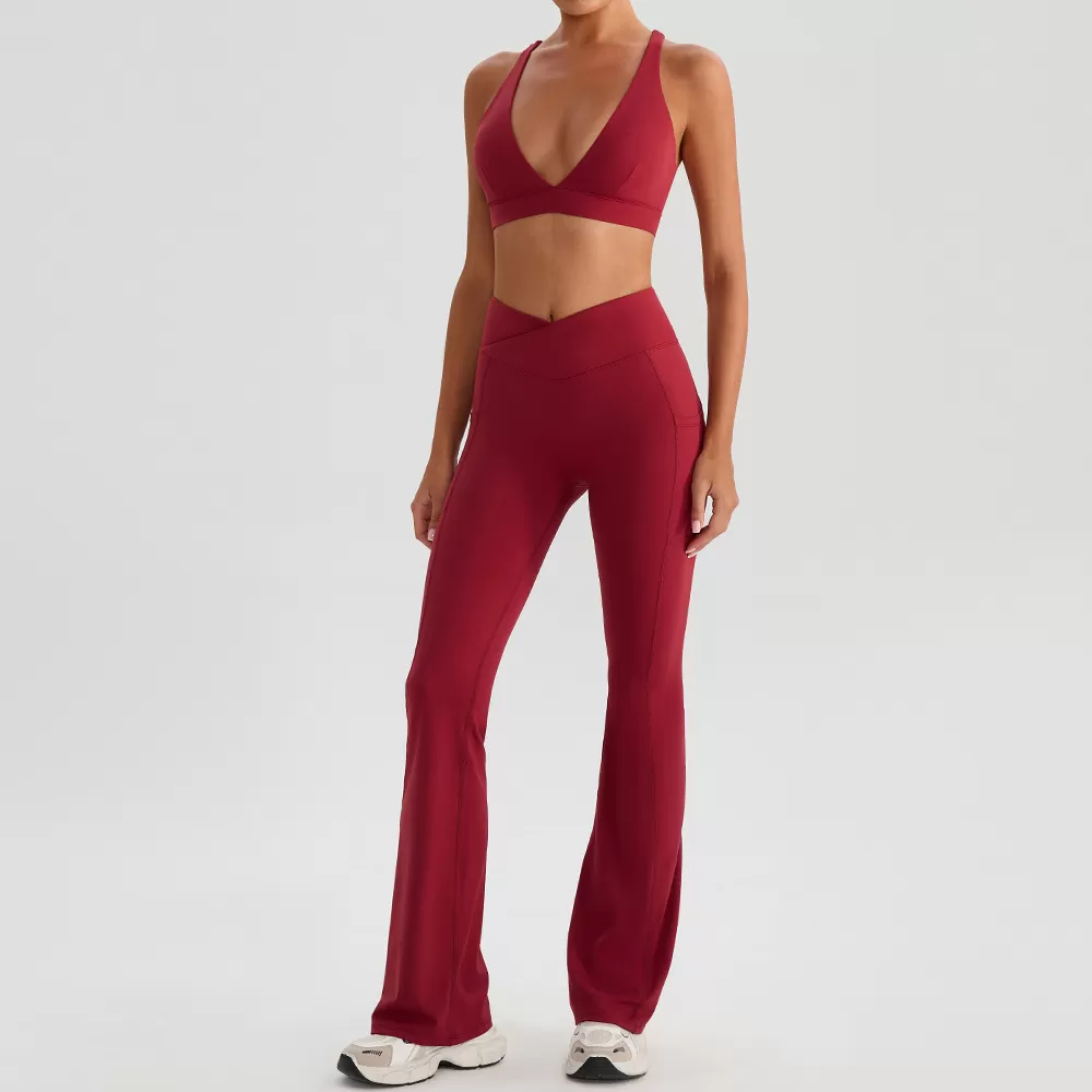 Burgundy bra+pants