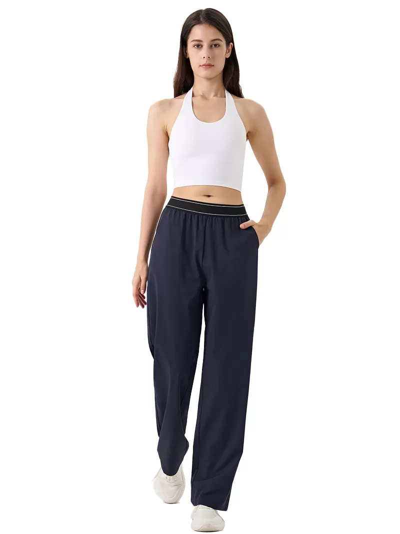 Womens Running Trousers Loose Wide Leg Sports Casual Fitness Sweatpants Yoga PantsFGBK6578