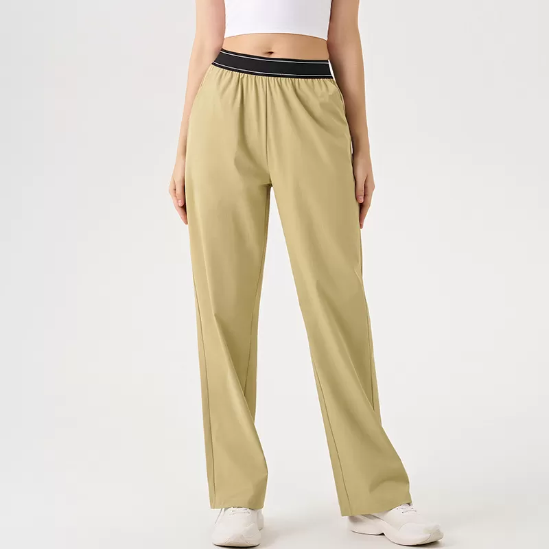 Womens Running Trousers Loose Wide Leg Sports Casual Fitness Sweatpants Yoga PantsFGBK6578