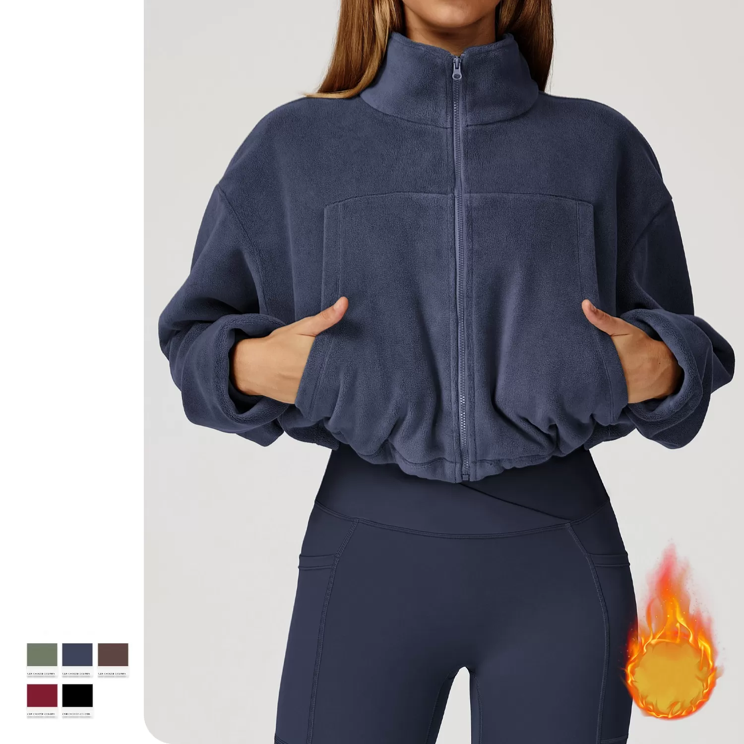 Pocket Outdoor Sportswear Fitness Wholesale Sports Yoga Gym Custom Running Women's Jackets FGBEWT2053