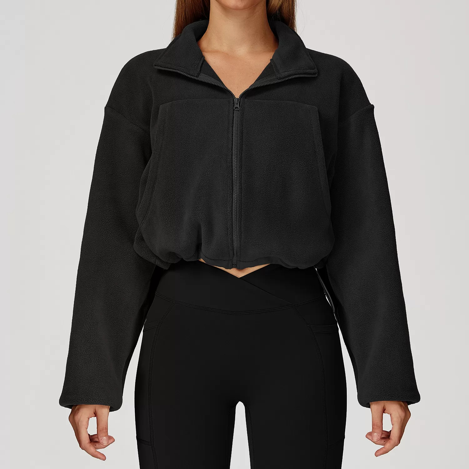 Pocket Outdoor Sportswear Fitness Wholesale Sports Yoga Gym Custom Running Women's Jackets FGBEWT2053