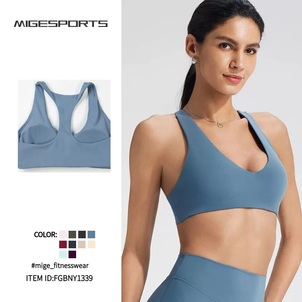 Solid Breathable Shockproof Yoga Bra Quick-Drying Running Vest Beautiful BackFGBNY1339