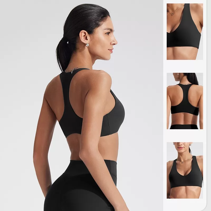 Solid Breathable Shockproof Yoga Bra Quick-Drying Running Vest Beautiful BackFGBNY1339