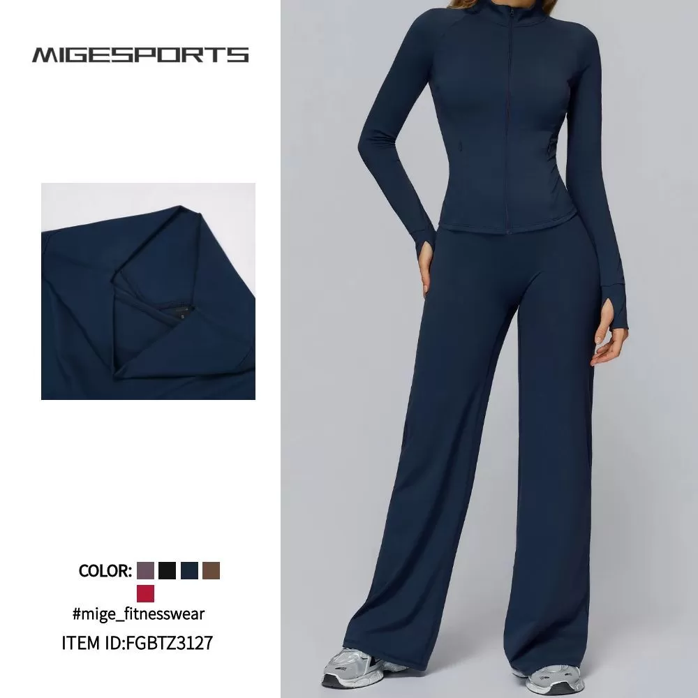 Women's High Quality Buttery Soft Popular Women Long Sleeve Gym Training Fitness Outer Wear Jackets Yoga Set FGBTZ3127