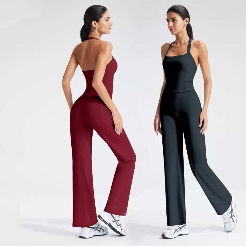 Halter Sports Bra Open Back Padded Slim Fit Fitness Yoga Singlet Sexy Backless Women Halter Tank TopFGBB-XL39