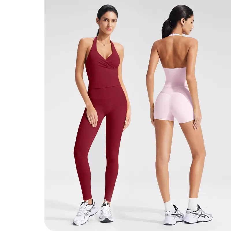 Hollowed-out Beautiful Back Nude Feeling Halter Neck Singlet Breathable Fitness Bra Women Yoga WearFGBYB1346