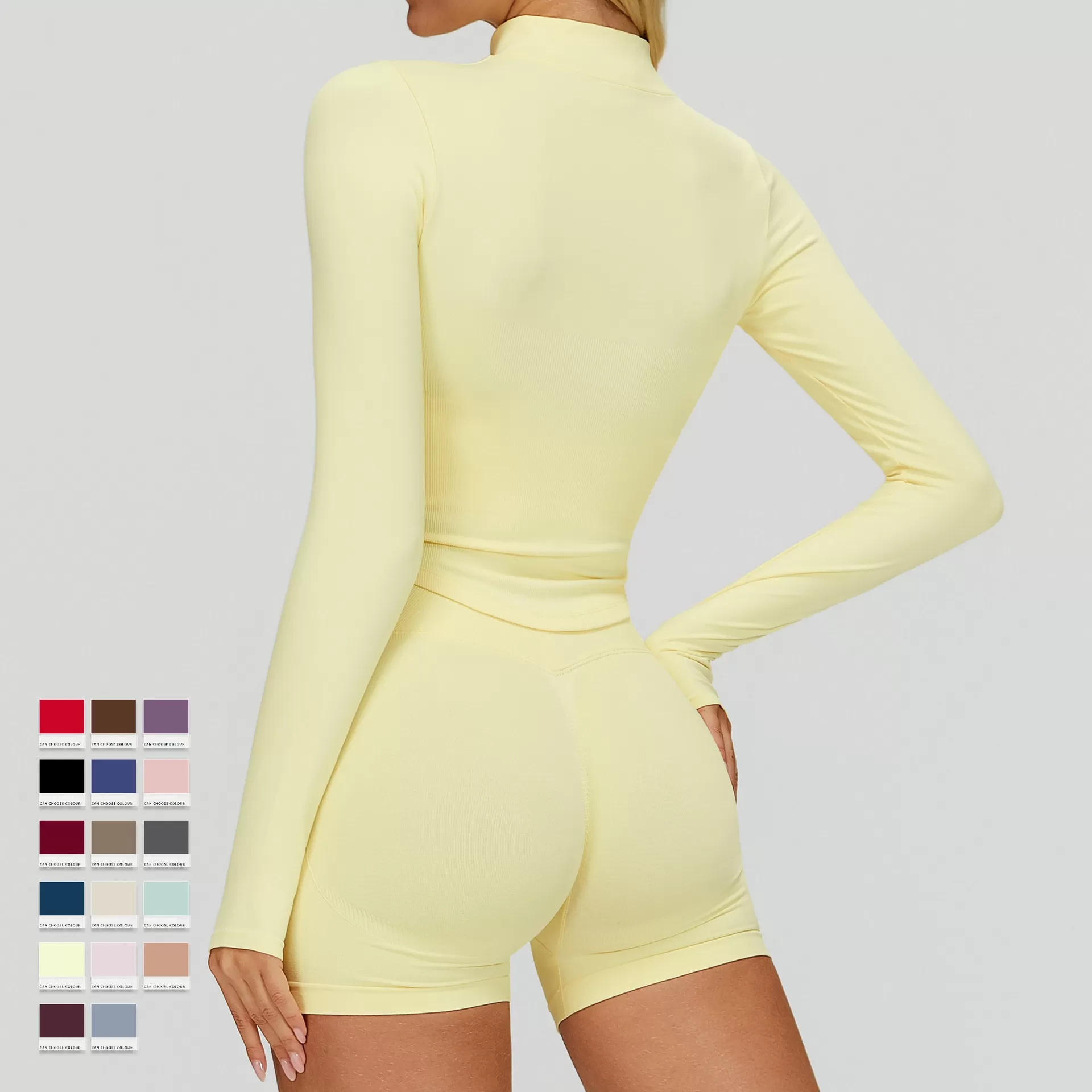 Sports Jacket Women Lightweight Silk Breathable Long Sleeve Full Zip Solid for Yoga Running Training Gym Fitness FGBDWT7725