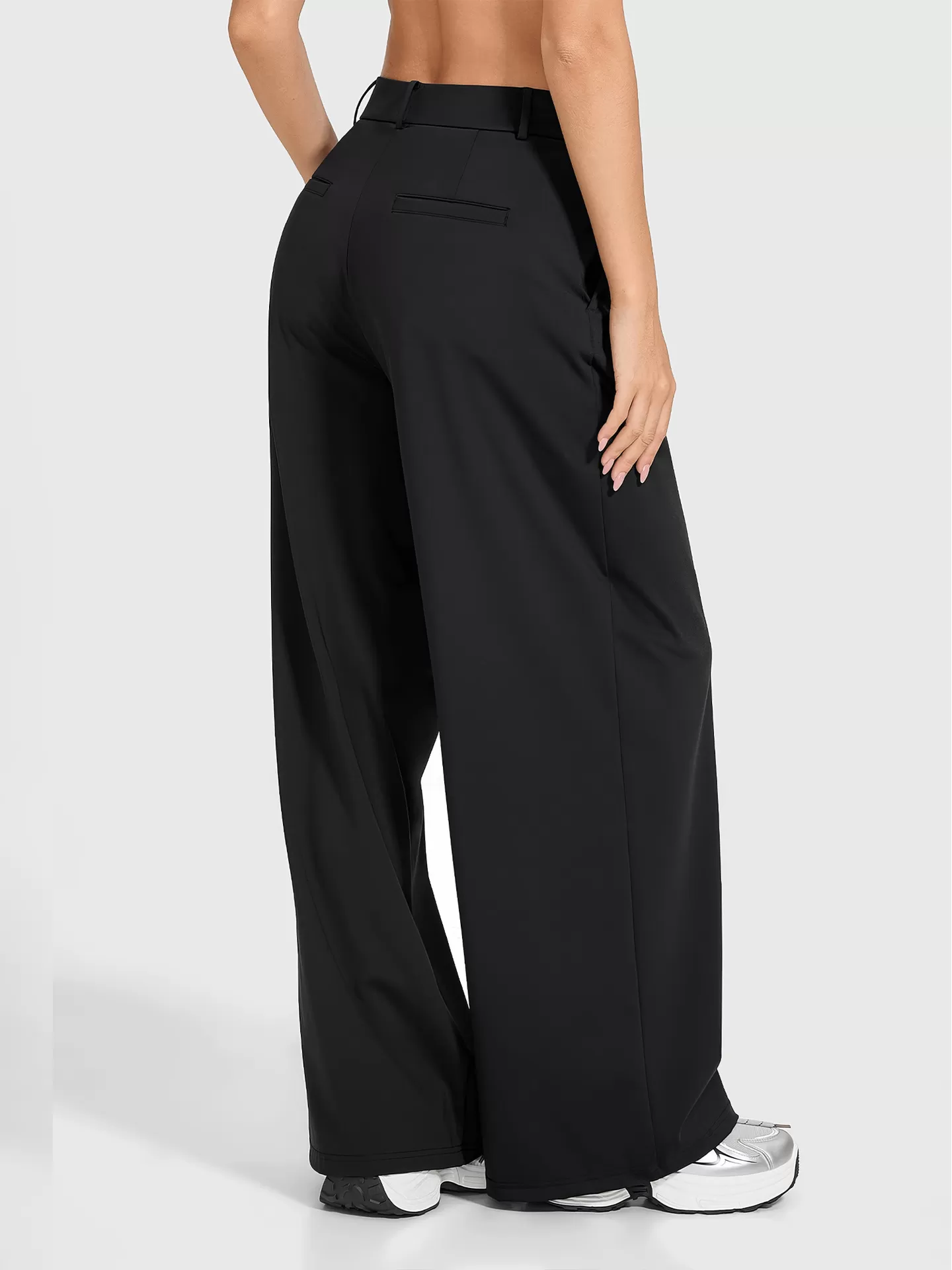 Women's High Waist Breathable Straight Leg Yoga Pants High Quality Casual Loose Active Pants FGBK8-015