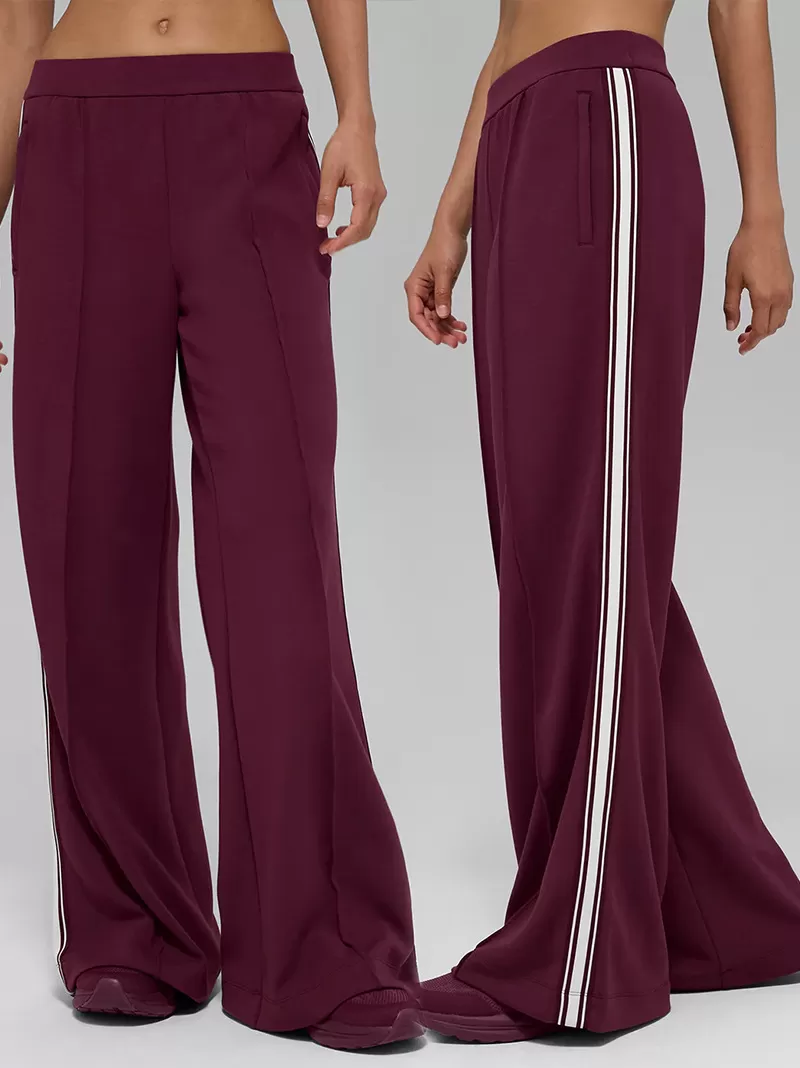 Loose Custom Casual Elastic Waist Baggy Regular-fit Straight Pants Blank Drawcords Waistband Sweatpants WomenFGBK6608