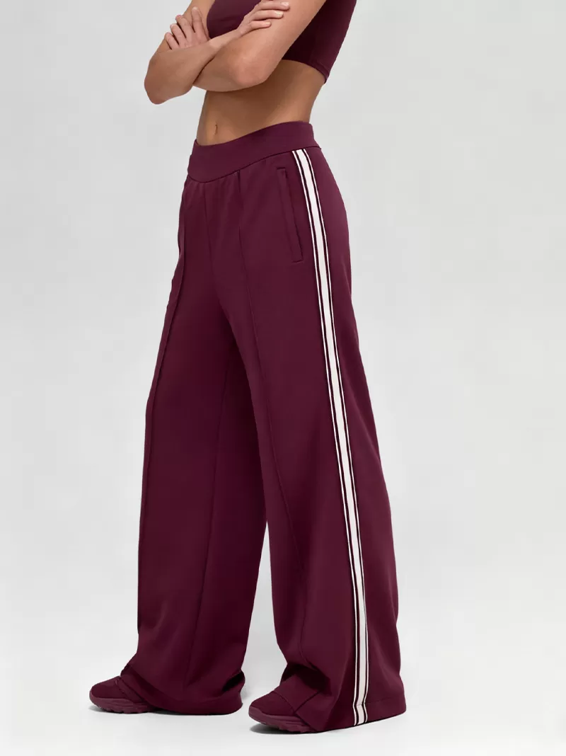 Loose Custom Casual Elastic Waist Baggy Regular-fit Straight Pants Blank Drawcords Waistband Sweatpants WomenFGBK6608