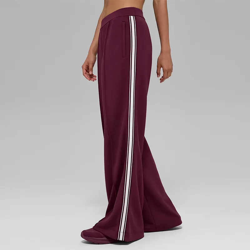 Loose Custom Casual Elastic Waist Baggy Regular-fit Straight Pants Blank Drawcords Waistband Sweatpants WomenFGBK6608